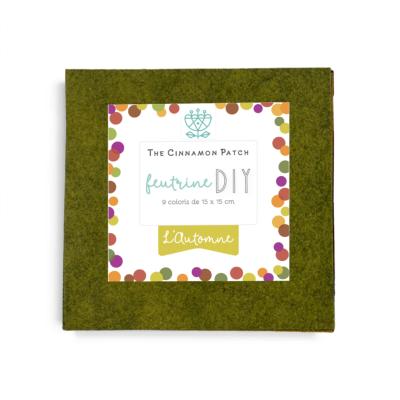 PACK L'AUTOMNE - 9 COLORIS DE FEUTRINE 15x15cm EN CAMAIEUX