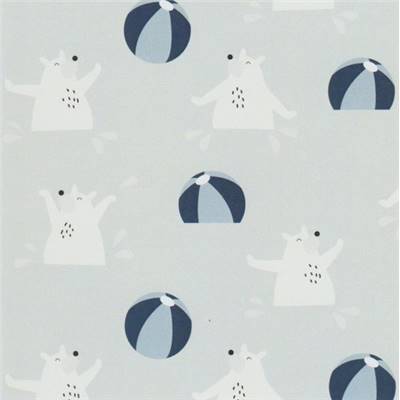 TISSU PLOUF ! -100% COTON - 110 CM -BLEU PALE