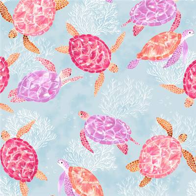 TISSU DASHWOOD STUDIO - CORAL COAST 2462 - COTON - 110 CM