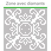 KIT BRODERIE DIAMANT - BLANC SUR BLEU