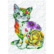 KIT BRODERIE DIAMANT - LE CHAT FLEURI