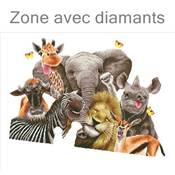 KIT BRODERIE DIAMANT - SELFIES ANIMAUX DE LA SAVANE 