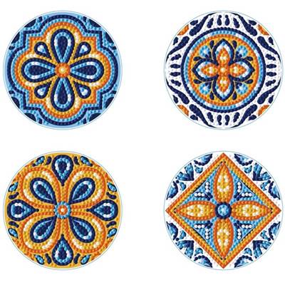 KIT BRODERIE DIAMANT 4 SOUS-VERRES - PORTUGUESE TILES