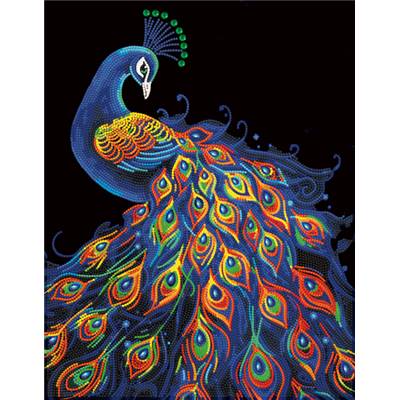 KIT BRODERIE DIAMANT NEON NOIR - PEACOCK