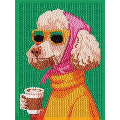 KIT BRODERIE DIAMANT DOTZ - RETRO POODLE AVEC CADRE