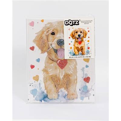 KIT BRODERIE DIAMANT DOTZ - PUPPY LOVE AVEC CADRE