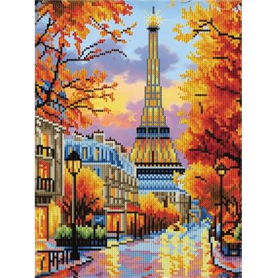 KIT BRODERIE DIAMANT DOTZ - EIFFEL'S AUTUMN GLOW AVEC CADRE