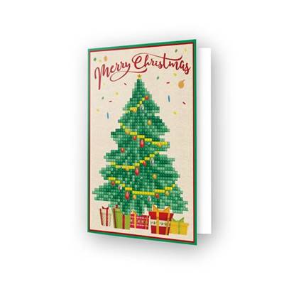 CARTE DE VOEUX DIAMOND DOTZ - MERRY CHRISTMAS TREE