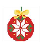 KIT BRODERIE DIAMANT COUSSIN NOEL - BOULE ROUGE DE NOEL