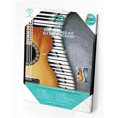 KIT BRODERIE DIAMANT SQUARES - CLASSICAL JAZZ - PRE-ENCADRE