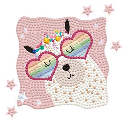 KIT BRODERIE DIAMANT QUICK DOTZ CAMEO - LAMA ARC EN CIEL