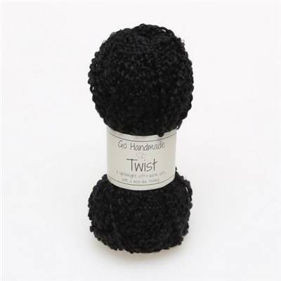 FIL A TRICOTER GOHANDMADE TWIST - NOIR - PELOTE 25 G