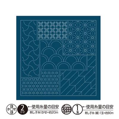 LOT 3 COUPONS TISSU SASHIKO 33 x 66 CM -HANAFUKIN 2145