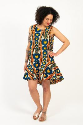 PATRON COUTURE FEMME - I AM AURA - ROBE TRAPEZE ASYMETRIQUE - 36/46