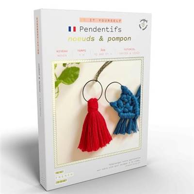 FRENCH'KITS - MACRAME - PENDENTIFS - NOEUDS & POMPON