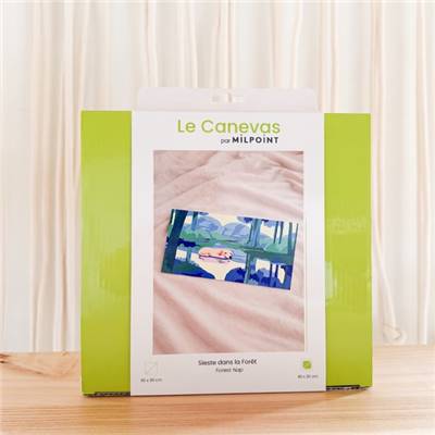 KIT CANEVAS COMPLET - DESSIN 40 X 20 CM - SIESTE DANS LA FORET