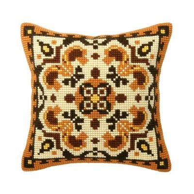 COUSSIN PT DE CROIX EN KIT 40 X 40 CM - FLEUR DE LYS