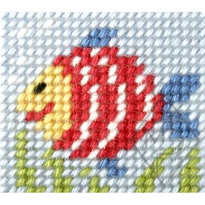 KIT DEMI-POINT ENFANT 11 X 13 CM - POISSON MULTICOLORE