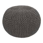 KIT POUF AU TRICOT ET AU CROCHET HOOOKED - ANTHRACITE