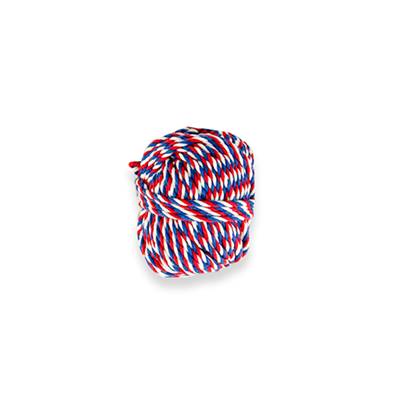 CORDE COTON MACRAME 25 METRES X 3 MM - COL. BLEU BLANC ROUGE