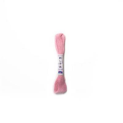 FIL SASHIKO UNI - COL 14 - ROSE PALE - LOT DE 6 ECH. DE 20 M