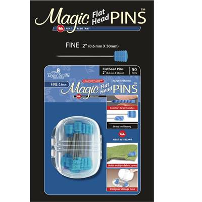 EPINGLES QUILTING A TETE PLATE "FINE" MAGIC PINS - BOITE DE 50 