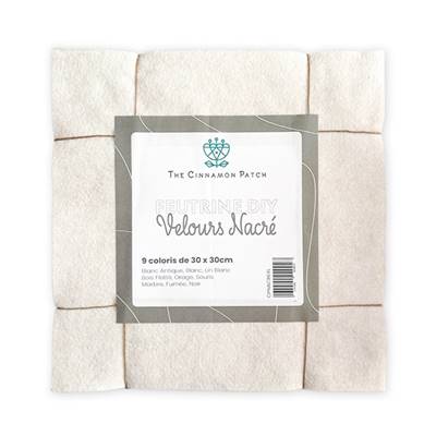 PACK XL NACRE - 9 COLORIS DE FEUTRINE 30x30cm EN CAMAIEUX