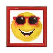 KIT BRODERIE DIAMANT - SMILING FACE - LIVRE AVEC CADRE