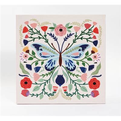 KIT BRODERIE DIAMANT DOTZ - FLORAL FLUTTER AVEC CADRE