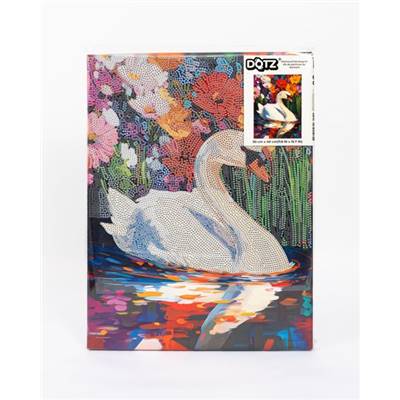 KIT BRODERIE DIAMANT DOTZ - FLORAL SWAN LAKE AVEC CADRE