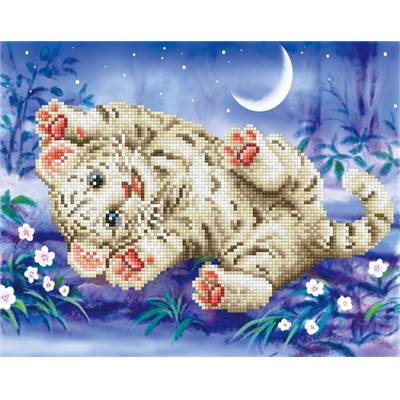 KIT BRODERIE DIAMANT - BEBE TIGRE ROLY POLY