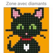 KIT BRODERIE DIAMANT - PETIT CHAT - LIVRE AVEC CADRE