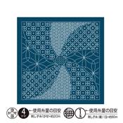 LOT 3 COUPONS TISSU SASHIKO 33 x 66 CM -HANAFUKIN 2144