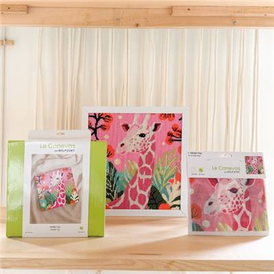 KIT CANEVAS COMPLET - DESSIN 30 X 30 CM - GIRAFE POP
