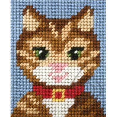 KIT DEMI-POINT ENFANT 17 X 20,5 CM - TÊTE DE CHAT ROUX