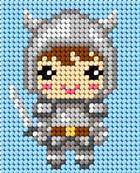 KIT DEMI-POINT ENFANT 17 X 20,5 CM - PETIT CHEVALIER