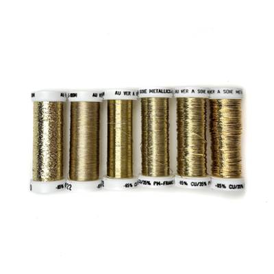 PACK 6 BRODERIE METALLISEE - OR