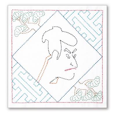 KIT OLYMPUS SASHIKO SK396 - UKIYO-E - 34 X 34 CM
