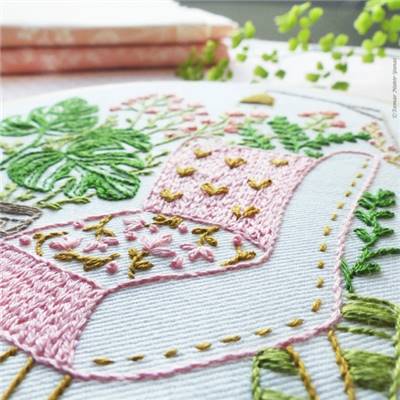 URBAN JUNGLE - KIT BRODERIE 21X21CM - TAMBOUR NON INCLUS - TAMAR NY