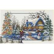 NO COUNT CROSS STITCH - LE COTTAGE EN HIVER