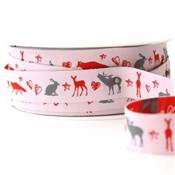 RUBAN ACUFACTUM ANIMAUX DE LA FORET - 2CM - LE ROULEAU DE 20 M