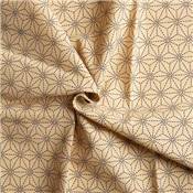 COUPON TISSU 50X55 JAP GRAND GEO ECRU