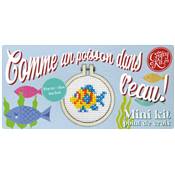 MINI KIT POINT DE CROIX - COMME UN POISSON DANS L'EAU !