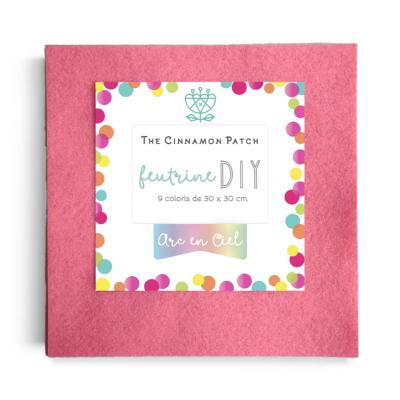 PACK ARC-EN-CIEL 9 COLORIS DE FEUTRINE 30x30cm EN CAMAIEUX