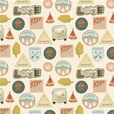 TISSU DASHWOOD STUDIO - CEDAR CAMP 2370 - COTON - 110 CM