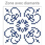 KIT BRODERIE DIAMANT - BLEU SUR BLANC