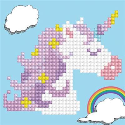 KIT BRODERIE DIAMANT - PETITE LICORNE - LIVRE AVEC CADRE