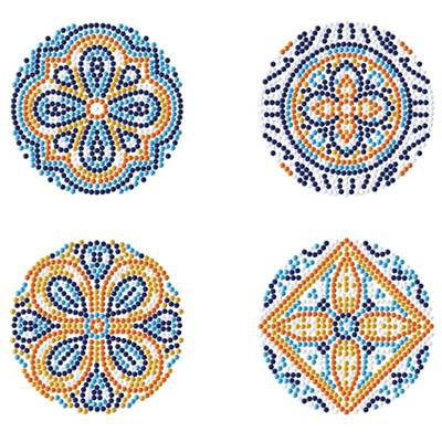 KIT BRODERIE DIAMANT 4 SOUS-VERRES - PORTUGUESE TILES