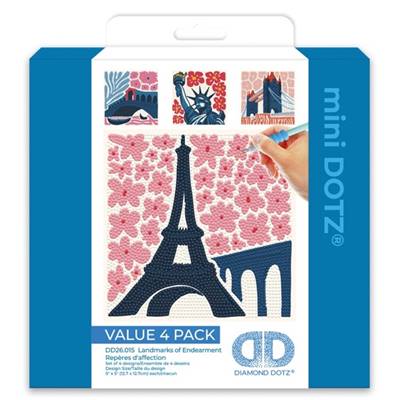 KIT BRODERIE DIAMANT MINI DOTZ - MONUMENTS HISTORIQUES -PACK DE 4 