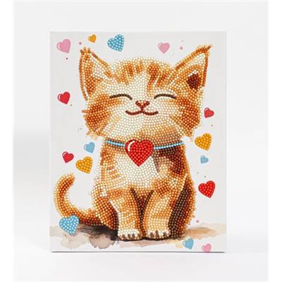 KIT BRODERIE DIAMANT DOTZ - DARLING KITTY AVEC CADRE